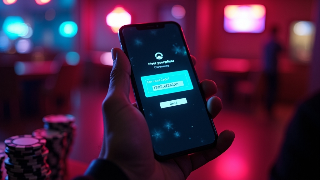 Saisie d’un code bonus sur mobile dans une ambiance casino